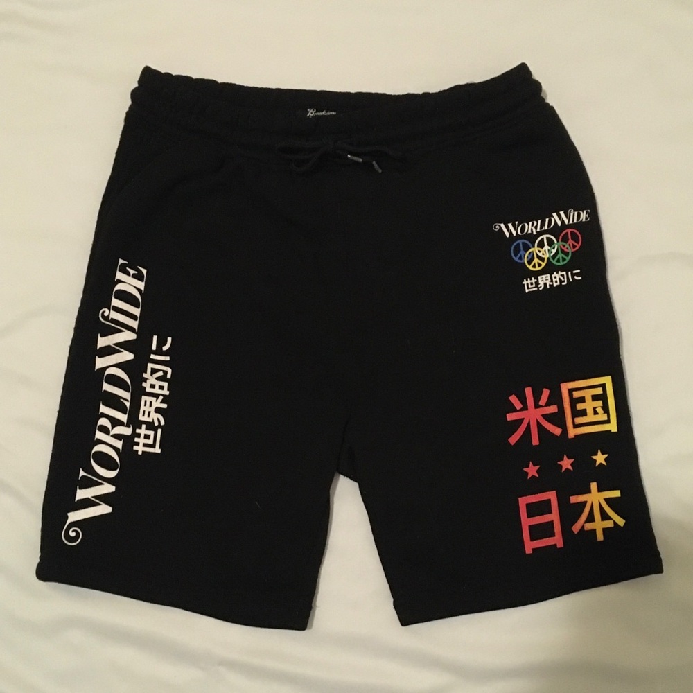 Unisex Brooklyn Cloth knit black shorts Size M